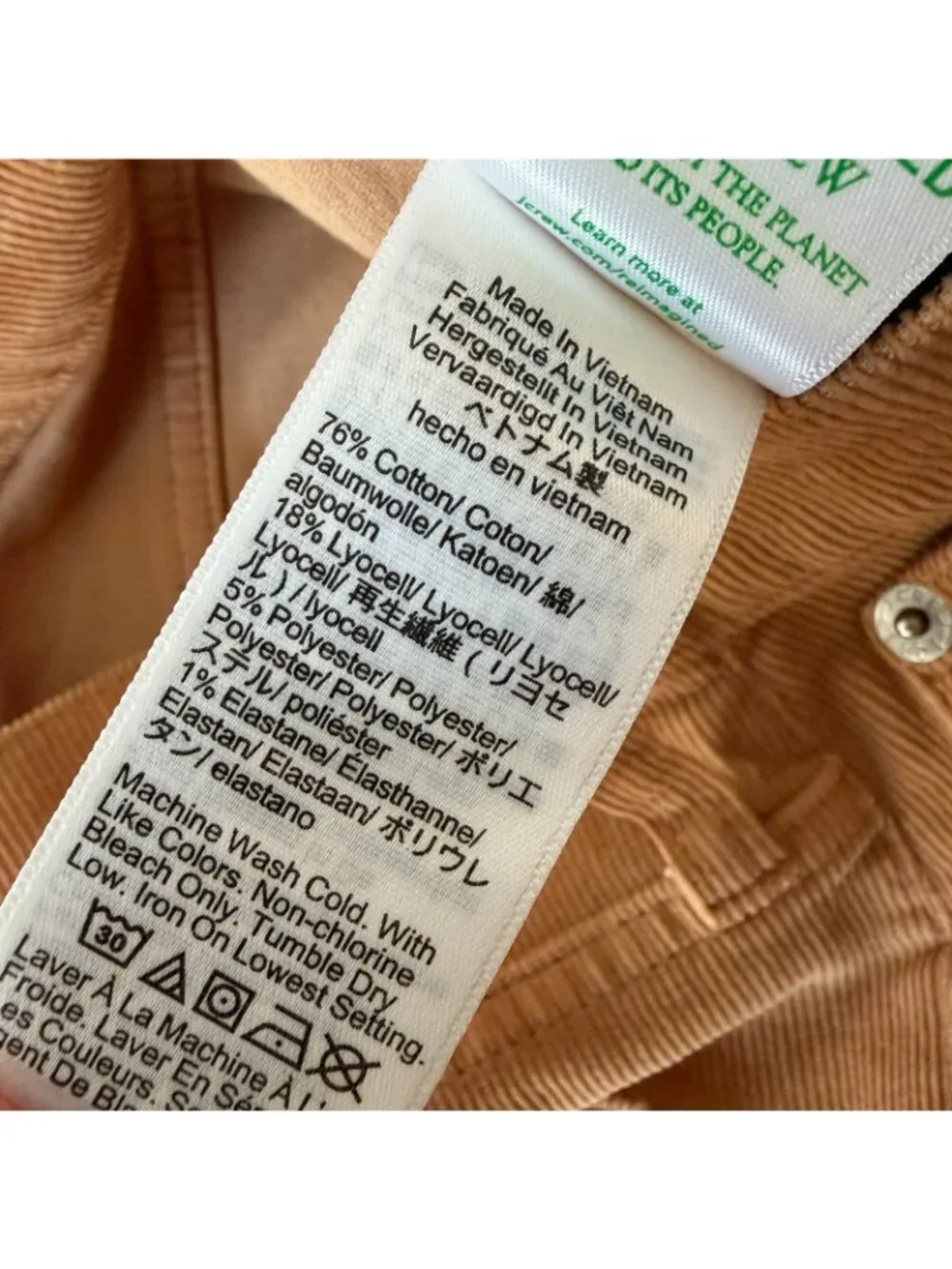J Crew Tan Wide Leg Corduroy High Rise Pants Trousers Womens size 6 28